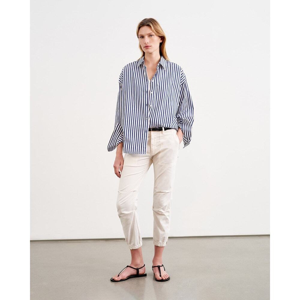 Nili Lotan Cropped Military Pants Eggshell Utility Cotton Stretch Size 6 - Picture 6 of 16